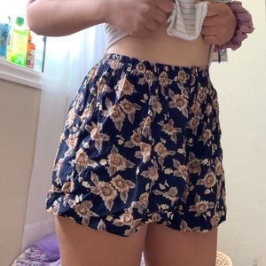 high waisted floral shorts